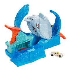 Автотреки, паркинги и гаражи - Игровой набор Hot Wheels Измени цвет Голодная акула-робот (GJL12)