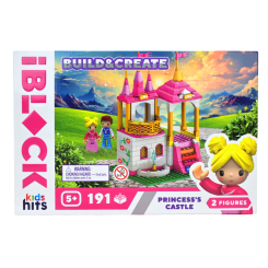 Конструкторы с уникальными деталями - Конструктор IBLOCK Build & create Princess's castle 191 деталь (KH08/007/2)