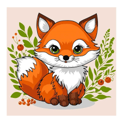 Товари для малювання - Картина за номерами Qbee Лисичка 25 х 25 см (QB900-066) Товари для малювання - Картина за номерами Qbee Лисичка 25 х 25 см (QB900-066)