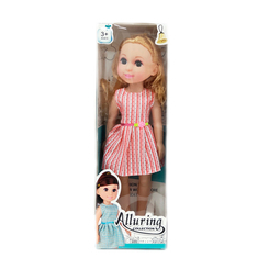 Ляльки - Лялька DIY Toys Блондинка в сукні з рожевими смужками (CJ-2201537/2)