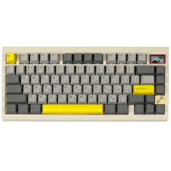 Ігрова периферія - Клавіатура Epomaker TH80 Pro V2 75% Wisteria Tactile Switch Hot-Swap LCD Screen RGB White UA (TH80-PROV2-W-WT)
