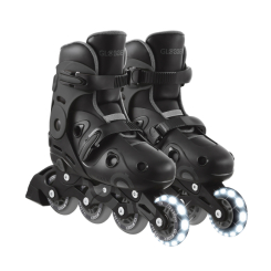 Ролики детские - Роликовые коньки Globber Go skates lights серые размер 34-37 (785-120)