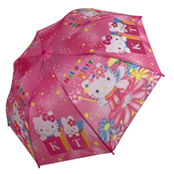 Зонты и дождевики - Детский зонт с Хеллоу Китти полуавтомат от Paolo Rossi розовый 3107-2