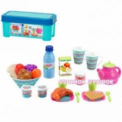 Детские кухни и бытовая техника - Игровой набор посуды Ecoiffier French Cuisine с продуктами в боксе (002602)