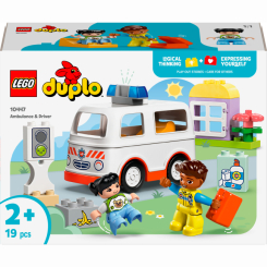 Конструктори LEGO - Конструктор LEGO DUPLO Швидка допомога та водій (10447)
