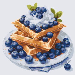 Товари для малювання - Картина за номерами Art Craft Чорничний десерт 40 х 40 см (12041-AC)