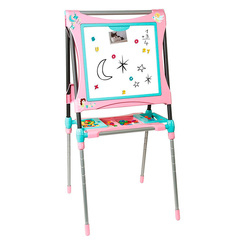 Дитячі меблі - Дошка для малювання Smoby Pink металева двостороння (410203)