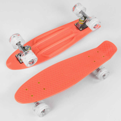 Пенниборд - Пенни борд Best Board со светящимися PU колёсами Orange (99616)