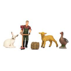 Фігурки тварин - Набір фігурок  Kids Team Ферма Качка ягня кролик (Q9899-T7/5)