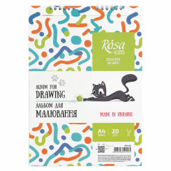 Канцтовари - Альбом для малювання ROSA Kids Cats 20 аркушів (8131403)