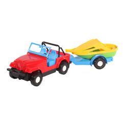 Машинки для малюків - Машинка Tigres Авто джип з причепом і катером (39007/39007-2)