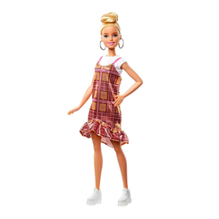 Ляльки - Лялька Barbie Fashionistas у картатій сукні (FBR37/GHW56)