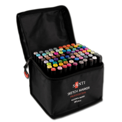 Канцтовари - ​Набір маркерів Santi у сумці 80 кольорів (390780)