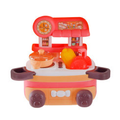 Дитячі кухні та побутова техніка - Ігровий набір Shantou Jinxing Міні кухня помаранчево-червона (C668-27/28/2)