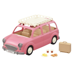 Аксесуари для фігурок - Ігровий набір Sylvanian Families Рожевий автомобіль для пікніка (5535)