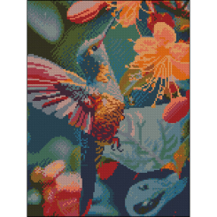 Мозаїка - Алмазна картина Strateg Яскрава пташка 30 х 40 см (FZ3040-03)