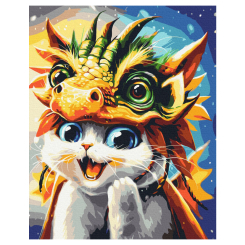 Товари для малювання - Картина за номерами Brushme Котик Драконь (BS53894)