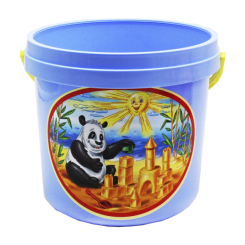 Наборы для песочницы - Ведро детское Панда на пляже фиолетовое Юника (0521) (203198)