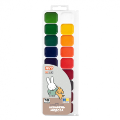 Канцелярські товари - Фарби акварельні Yes Miffy 18 кольорів (110320)