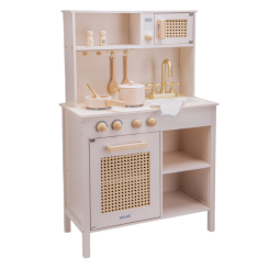 Детские кухни и бытовая техника - Игровой набор New classic toys Мини-кухня - ротанг розовая (11046)