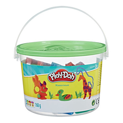 Наборы для лепки - Набор для лепки Play-Doh Мини ведерко Животные (23414/23413