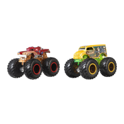Транспорт і спецтехніка - Набір машинок Hot Wheels Monster trucks Жовта і помаранчева (FYJ64/FYJ69)