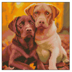 Мозаїка - Алмазна картина Strateg Лабрадори (4823113897840)