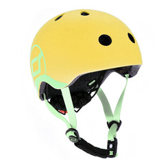 Защитное снаряжение - Детский шлем Scoot & Ride Лимон 51 – 55 см с фонариком (SR-181206-LEMON_S)