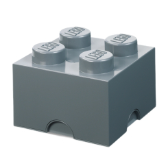 Бокси для іграшок - Бокс для зберігання LEGO Lifestyle Цеглинка 4 темно-сірий (40031754)