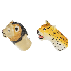 Фигурки животных - Набор Same toy Пальчиковый театр Леопард и лев (X241Ut-1)