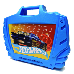 Автотреки, паркінги та гаражі - Гаражний кейс для машинок Hot Wheels синій (HWCC16/4)