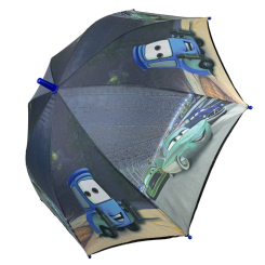 Зонты и дождевики - Детский зонтик-трость  Тачки Paolo Rossi  темно-серый  090-3