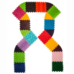 Развивающие коврики - Массажный коврик Ortek Пазлы 14 элементов + 8 треугольников (2000000127354)