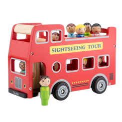 Машинки для малюків - Ігровий набір New Classic Toys Екскурсійний автобус з 9 фігурками (11970)
