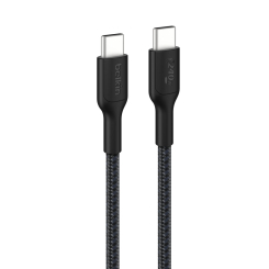 Павербанки - Кабель Belkin USB-C > USB-C зарядка/синхронизация 240Вт Type-C плетеный черный (CAB025HQ1MBK) Павербанки - Кабель Belkin USB-C > USB-C зарядка/синхронизация 240Вт Type-C плетеный черный (CAB025HQ1MBK)