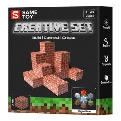 Магнітні конструктори - ​Магнітний конструктор Same toy Creative Set Brick 20 деталей (MCRAFT-4520-SM)
