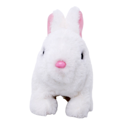 Мягкие животные - Интерактивная игрушка Pugs at play Белый кролик Hopper (ST-PAP10)