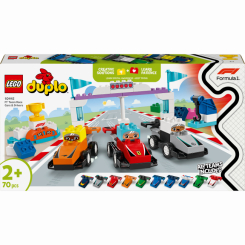 Конструкторы LEGO - Конструктор LEGO DUPLO Автомобили для гонки и пилоты команд Формулы-1 (10445)