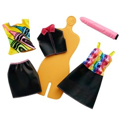 Одяг та аксесуари - Набір одягу Barbie Crayola Зітри та намалюй Веселка Дизайн 1 (FHW85/FHW86) 