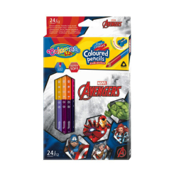 Канцтовары - Карандаши цветные Colorino Мстители 24 цвета двусторонние с точилкой (91406PTR) (566529)