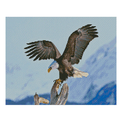 Мозаїка - Алмазна картина Strateg Гірський орел 2 40х50 см (FA40779)