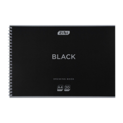 Альбом для малювання ZiBi Kids Line Black А4 20 аркушів (ZB.1440-01)