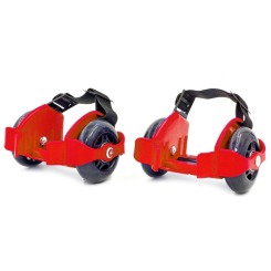 Ролики детские - Ролики на пятку двухколесные раздвижные Record Flashing Roller SK-166 ABEC-5 Красный (SK-166_Красный)