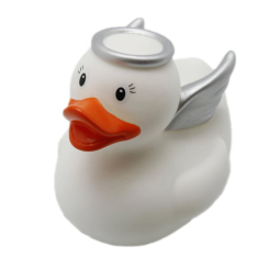Іграшки для ванни - Каченя гумове LiLaLu FunnyDucks Ангел L1824