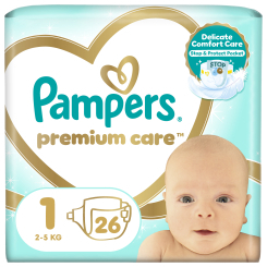 Товары по уходу - Подгузники Pampers Premium care Newborn 2-5 кг 26 шт (8001841104614)