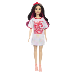 Куклы - Кукла Barbie Fashionistas в блестящем платье-футболке (HRH12)