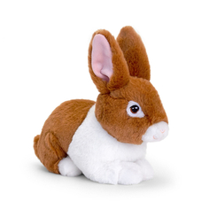 М'які тварини - М'яка іграшка Keel Toys Кроленя біло-коричневе 25 см (SE1054/2)