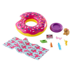 Одежда и аксессуары для кукол - Набор Barbie Пляжный отдых аксессуары (FXG37/FXG38)