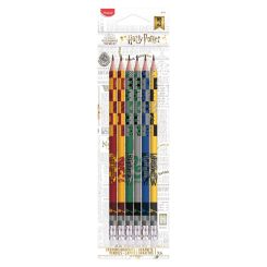 Набор графитовых карандашей Maped Harry Potter HB с резинкой 6 штук (MP.851701)