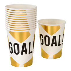 Аксессуары для праздников - Бумажные стаканчики Talking tables Вечеринка чемпионов 250 мл 12 штук (CHAMP-CUP-GOAL)
